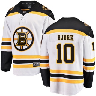 Men's Anders Bjork Boston Bruins Fanatics Branded Away Jersey - Breakaway White