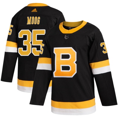 Men's Andy Moog Boston Bruins Adidas Alternate Jersey - Authentic Black
