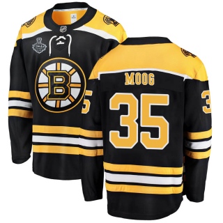 Men's Andy Moog Boston Bruins Fanatics Branded Home 2019 Stanley Cup Final Bound Jersey - Breakaway Black