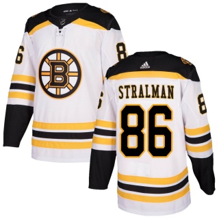 Men's Anton Stralman Boston Bruins Adidas Away Jersey - Authentic White