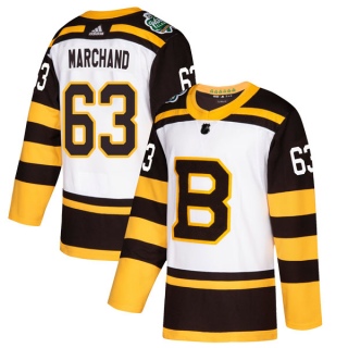 Men's Brad Marchand Boston Bruins Adidas 2019 Winter Classic Jersey - Authentic White