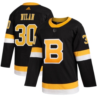 Men's Chris Nilan Boston Bruins Adidas Alternate Jersey - Authentic Black