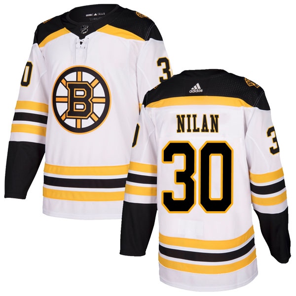 Chris Nilan Boston Bruins Adidas Away 