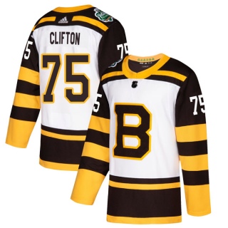 Men's Connor Clifton Boston Bruins Adidas 2019 Winter Classic Jersey - Authentic White