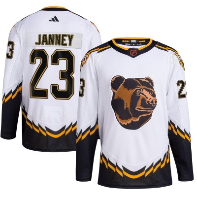 Men's Craig Janney Boston Bruins Adidas Reverse Retro 2.0 Jersey - Authentic White
