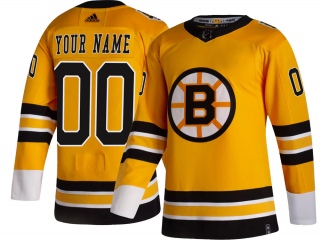 Men's Custom Boston Bruins Adidas Custom 2020/21 Special Edition Jersey - Breakaway Gold