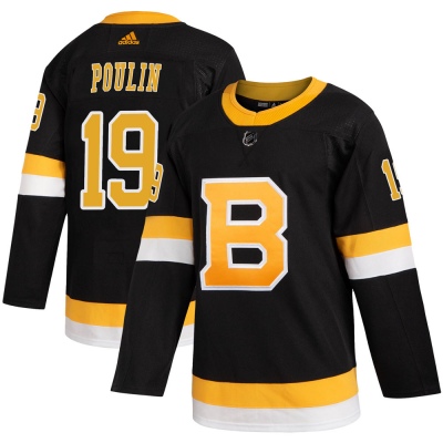 Men's Dave Poulin Boston Bruins Adidas Alternate Jersey - Authentic Black