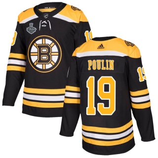 Men's Dave Poulin Boston Bruins Adidas Home 2019 Stanley Cup Final Bound Jersey - Authentic Black