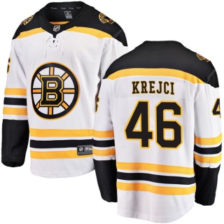 Men's David Krejci Boston Bruins Fanatics Branded Away Jersey - Breakaway White