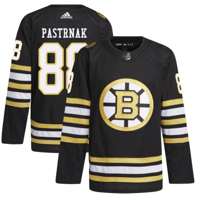 Men's David Pastrnak Boston Bruins Adidas 100th Anniversary Primegreen Jersey - Authentic Black
