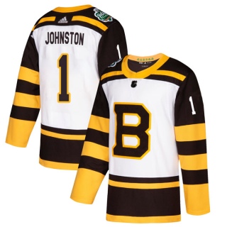 Men's Eddie Johnston Boston Bruins Adidas 2019 Winter Classic Jersey - Authentic White