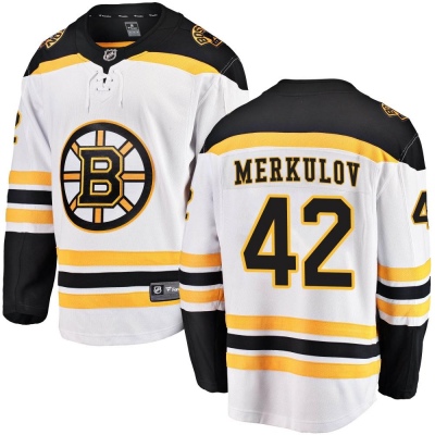 Men's Georgii Merkulov Boston Bruins Fanatics Branded Away Jersey - Breakaway White