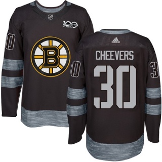 Men's Gerry Cheevers Boston Bruins Adidas 1917- 100th Anniversary Jersey - Authentic Black