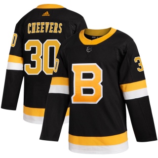 Men's Gerry Cheevers Boston Bruins Adidas Alternate Jersey - Authentic Black
