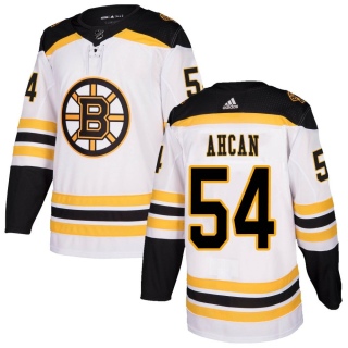 Men's Jack Ahcan Boston Bruins Adidas Away Jersey - Authentic White