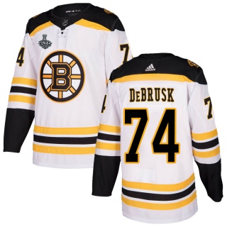 Men's Jake DeBrusk Boston Bruins Adidas Away 2019 Stanley Cup Final Bound Jersey - Authentic White