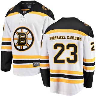 Men's Jakob Forsbacka Karlsson Boston Bruins Fanatics Branded Away Jersey - Breakaway White