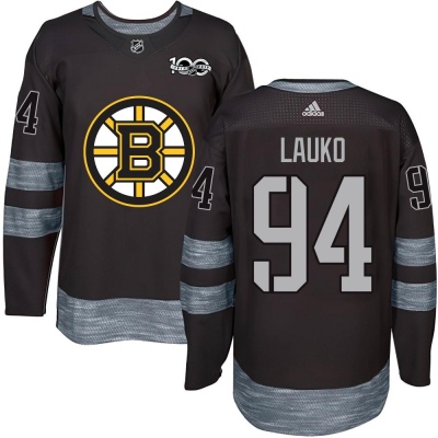 Men's Jakub Lauko Boston Bruins 1917- 100th Anniversary Jersey - Authentic Black
