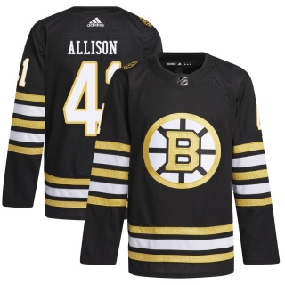 Men's Jason Allison Boston Bruins Adidas 100th Anniversary Primegreen Jersey - Authentic Black