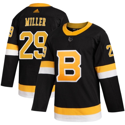 Men's Jay Miller Boston Bruins Adidas Alternate Jersey - Authentic Black