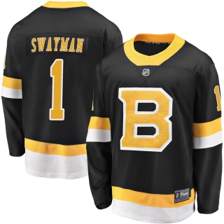 Men's Jeremy Swayman Boston Bruins Fanatics Branded Breakaway Alternate Jersey - Premier Black