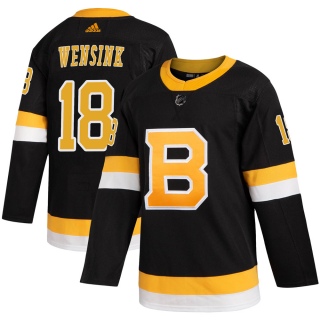 Men's John Wensink Boston Bruins Adidas Alternate Jersey - Authentic Black
