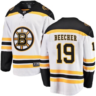 Men's Johnny Beecher Boston Bruins Fanatics Branded Away Jersey - Breakaway White