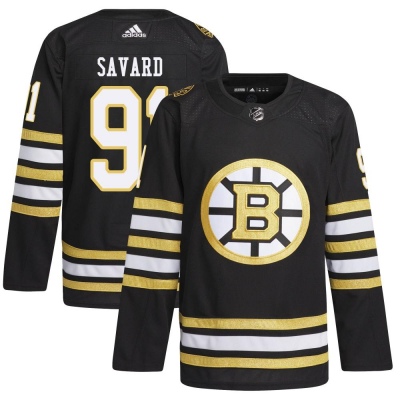 Men's Marc Savard Boston Bruins Adidas 100th Anniversary Primegreen Jersey - Authentic Black