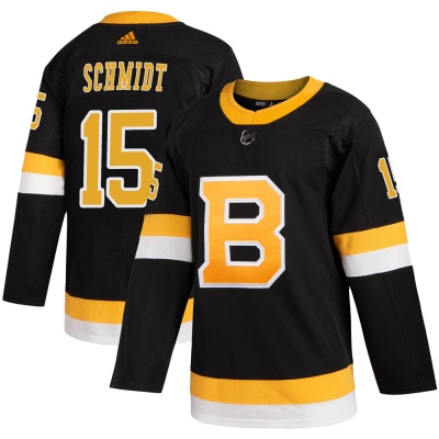 Men's Milt Schmidt Boston Bruins Adidas Alternate Jersey - Authentic Black