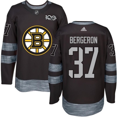 Men's Patrice Bergeron Boston Bruins 1917- 100th Anniversary Jersey - Authentic Black