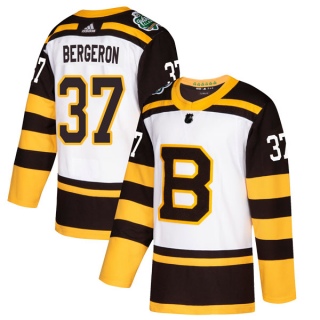 Men's Patrice Bergeron Boston Bruins Adidas 2019 Winter Classic Jersey - Authentic White