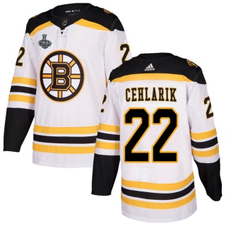 Men's Peter Cehlarik Boston Bruins Adidas Away 2019 Stanley Cup Final Bound Jersey - Authentic White