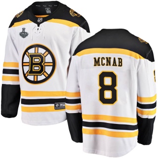 Men's Peter Mcnab Boston Bruins Fanatics Branded Away 2019 Stanley Cup Final Bound Jersey - Breakaway White