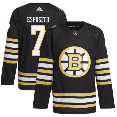 Men's Phil Esposito Boston Bruins Adidas 100th Anniversary Primegreen Jersey - Authentic Black