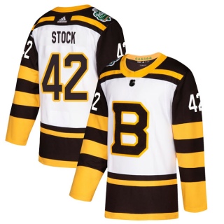 Men's Pj Stock Boston Bruins Adidas 2019 Winter Classic Jersey - Authentic White