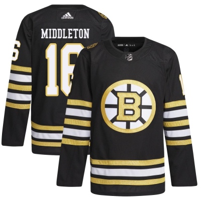 Men's Rick Middleton Boston Bruins Adidas 100th Anniversary Primegreen Jersey - Authentic Black