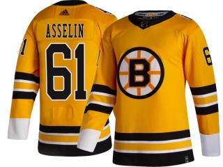 Men's Samuel Asselin Boston Bruins Adidas 2020/21 Special Edition Jersey - Breakaway Gold