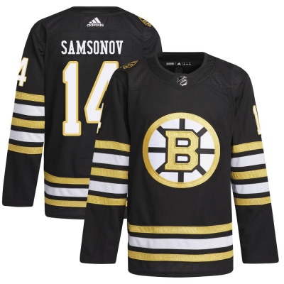 Men's Sergei Samsonov Boston Bruins Adidas 100th Anniversary Primegreen Jersey - Authentic Black