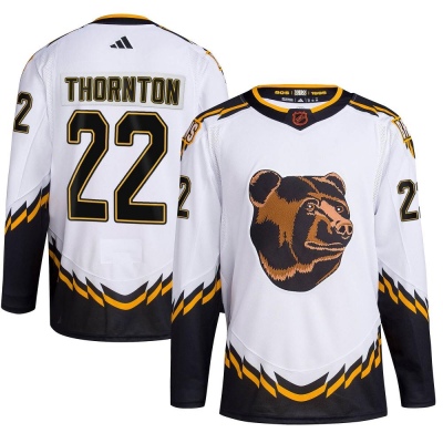 Men's Shawn Thornton Boston Bruins Adidas Reverse Retro 2.0 Jersey - Authentic White