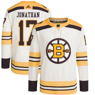 Men's Stan Jonathan Boston Bruins Adidas 100th Anniversary Primegreen Jersey - Authentic Cream
