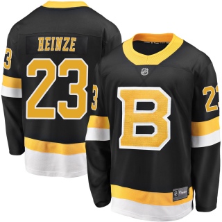Men's Steve Heinze Boston Bruins Fanatics Branded Breakaway Alternate Jersey - Premier Black