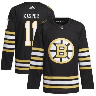 Men's Steve Kasper Boston Bruins Adidas 100th Anniversary Primegreen Jersey - Authentic Black