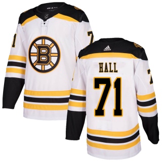 Men's Taylor Hall Boston Bruins Adidas Away Jersey - Authentic White