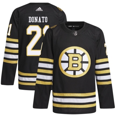 Men's Ted Donato Boston Bruins Adidas 100th Anniversary Primegreen Jersey - Authentic Black