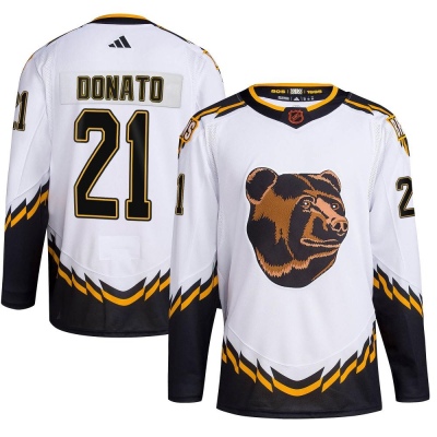 Men's Ted Donato Boston Bruins Adidas Reverse Retro 2.0 Jersey - Authentic White