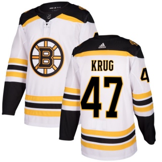 Men's Torey Krug Boston Bruins Adidas Jersey - Authentic White