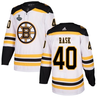 Men's Tuukka Rask Boston Bruins Adidas Away 2019 Stanley Cup Final Bound Jersey - Authentic White