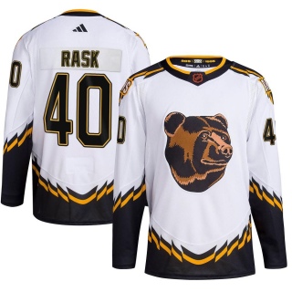 Men's Tuukka Rask Boston Bruins Adidas Reverse Retro 2.0 Jersey - Authentic White