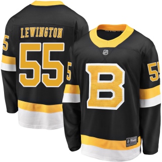 Men's Tyler Lewington Boston Bruins Fanatics Branded Breakaway Alternate Jersey - Premier Black