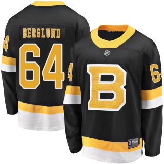 Men's Victor Berglund Boston Bruins Fanatics Branded Breakaway Alternate Jersey - Premier Black